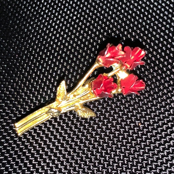 Gold brooch rose never been tested - Picture 3 of 5